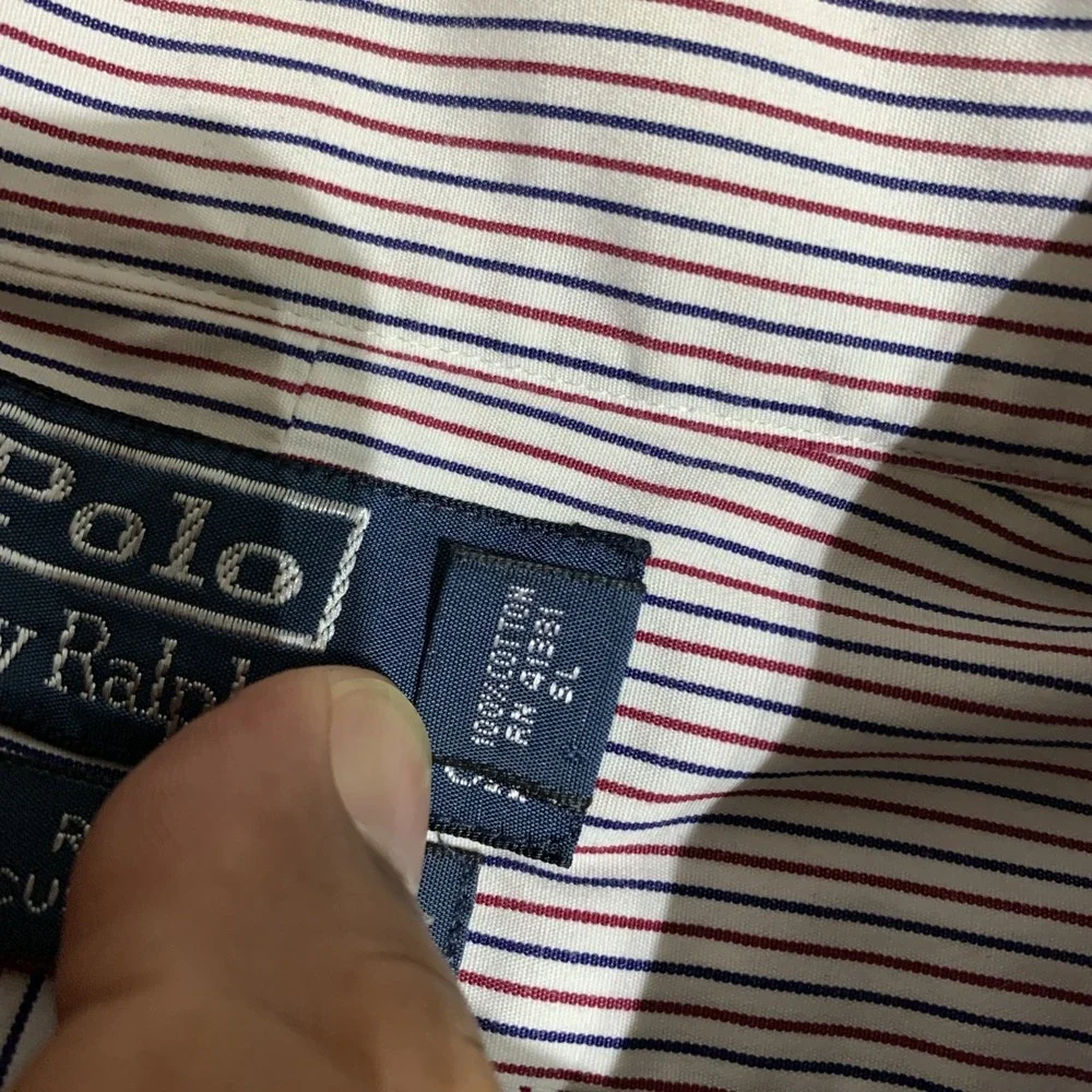 Polo by Ralph Lauren Regent Custom Fit  Dress‎ Shirt Men's 17.5 -36/37 Striped
